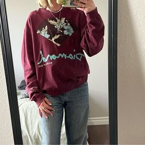 Diamond Supply Co. Burgundy Floral Sweatshirt